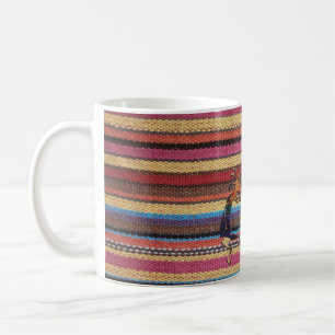 Stoffe Streifen Muster I + KOKOPELLI Kaffeetasse