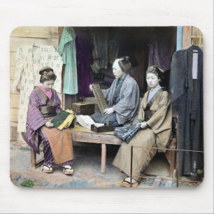 Stoffhändler Japans 1870 Mousepad