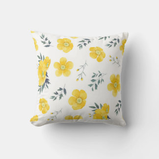 Stoffkissendesign aus gelber Blume Kissen