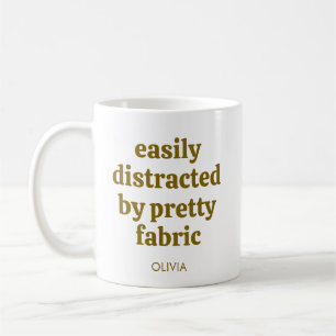 Stoffliebhaber Lustiger Quilter-Zitat Personalisie Kaffeetasse