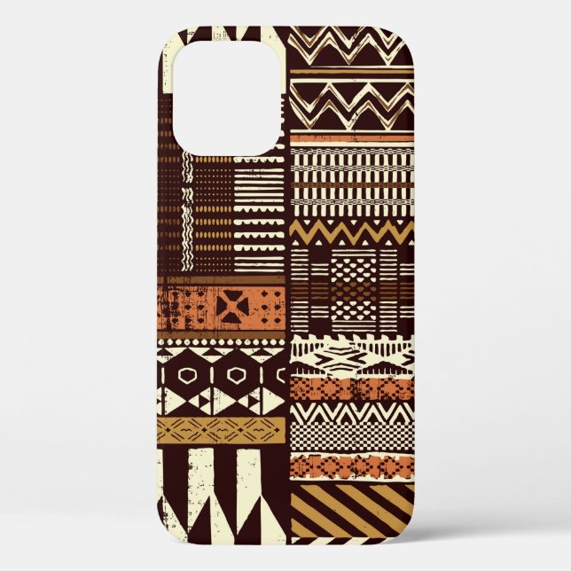 Stoffpatchwork im afrikanischen Stammesstil abstra Case-Mate iPhone Hülle (Rückseite)
