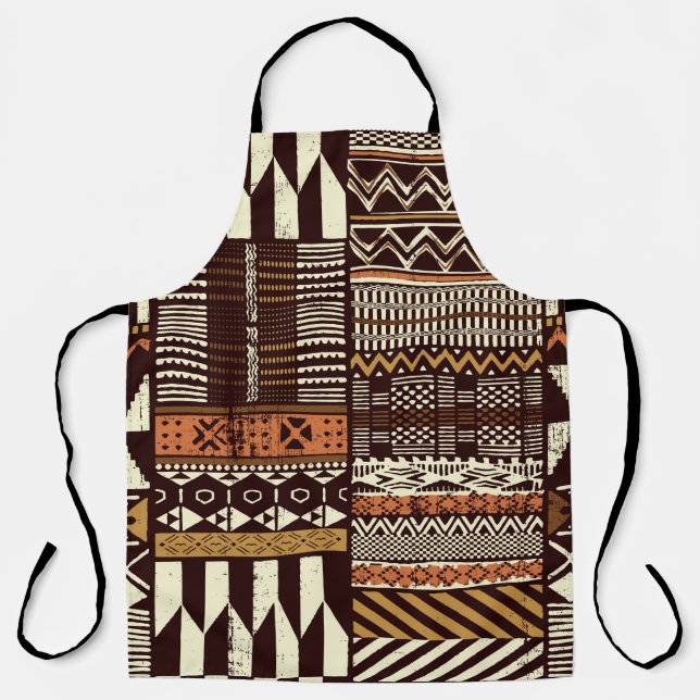 Stoffpatchwork im afrikanischen Stammesstil abstra Schürze (Vorderseite)