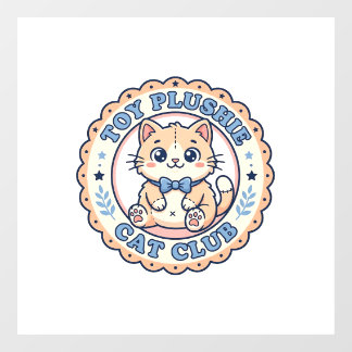 Stoffspielzeug Katze Niedliche Katze T-Shirt-Desig Fensteraufkleber