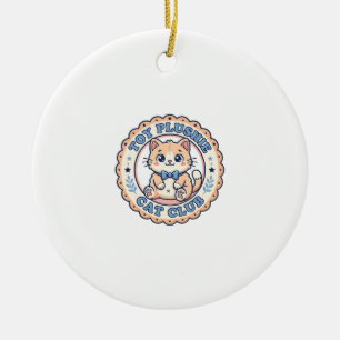 Stoffspielzeug Katze Süße Katze T-Shirt Design - S Keramik Ornament