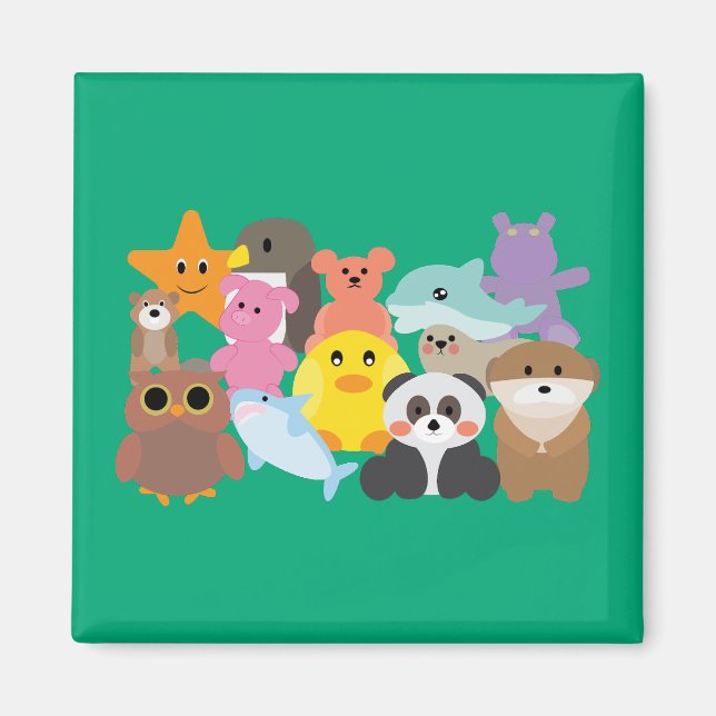 Stofftiere Magnet (Vorne)