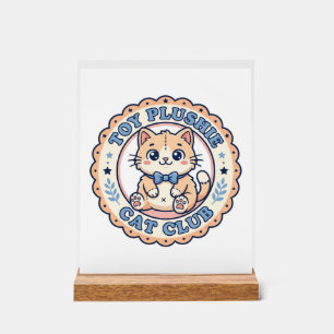 Stofftierspielzeug Katze Niedliche Katze T-Shirt-D Acrylschild