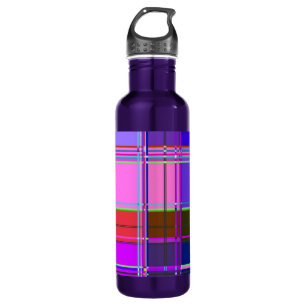 Stofftuchfarben Quadrate Edelstahlflasche