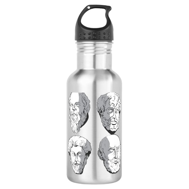 Stoic Philosophen Edelstahlflasche (Vorderseite)