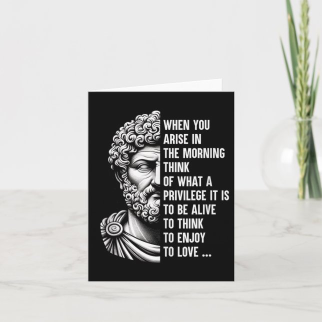 Stoic Philosopher Marcus Aurelius Shirt Motivation Karte (Vorderseite)