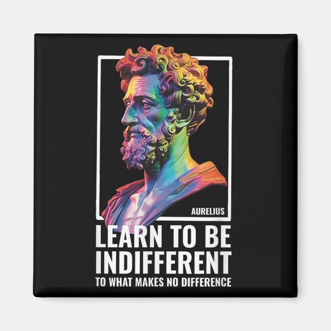 Stoic Philosopher Wisdom Marcus Aurelius Philosoph Magnet (Vorne)