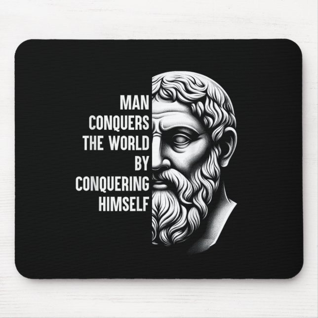 Stoic Philosopher Zeno of Citium Quote Motivationa Mousepad (Vorne)
