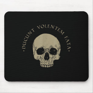 Stoic Philosophy Du Volentem Fata Skull Stoicism Q Mousepad
