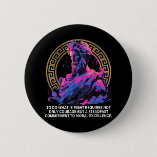 Stoic Philosophy Epic Old Greece Inspiration Stoi Button
