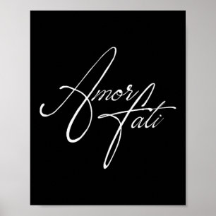 Stoic Philosophy Latin Zitat Amor Fati Liebe Ihre  Poster