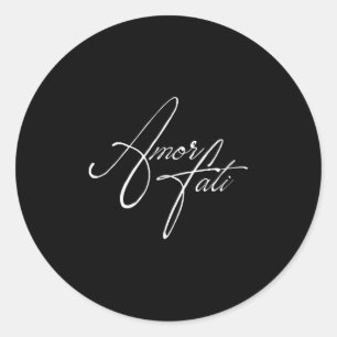 Stoic Philosophy Latin Zitat Amor Fati Liebe Ihre Runder Aufkleber