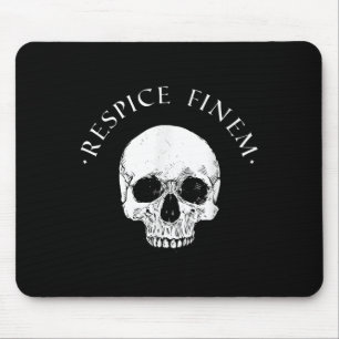 Stoic Philosophy Respice Finem Skull Stoicismus Qu Mousepad