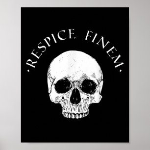 Stoic Philosophy Respice Finem Skull Stoicismus Qu Poster