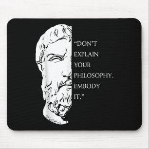 Stoic Philosophy Zitat Design _ Epictetus Weisheit Mousepad