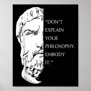 Stoic Philosophy Zitat Design _ Epictetus Weisheit Poster