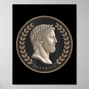 Stoic Roman Epictetus Bust Poster