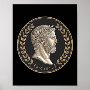 Stoic Roman Epictetus Bust Premium Poster