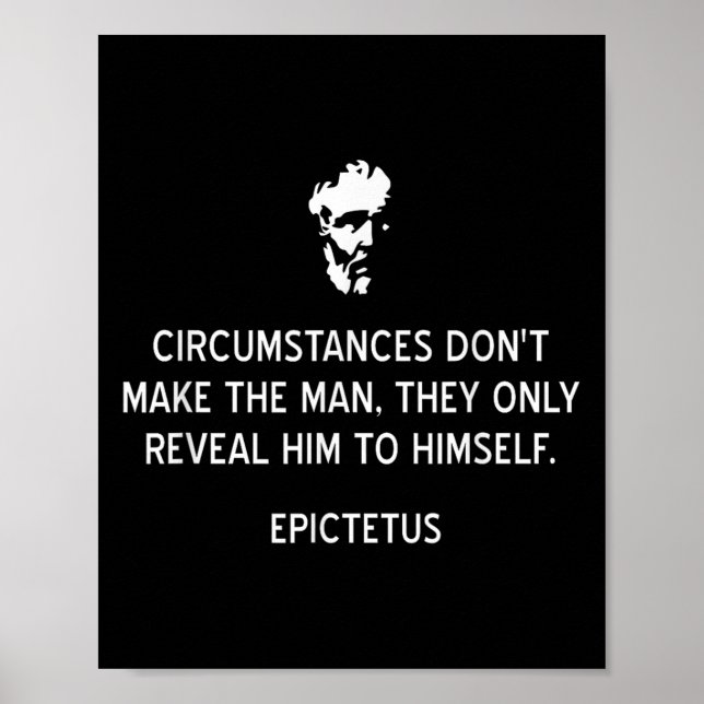 Stoische Epictetus-Quote Poster (Vorne)