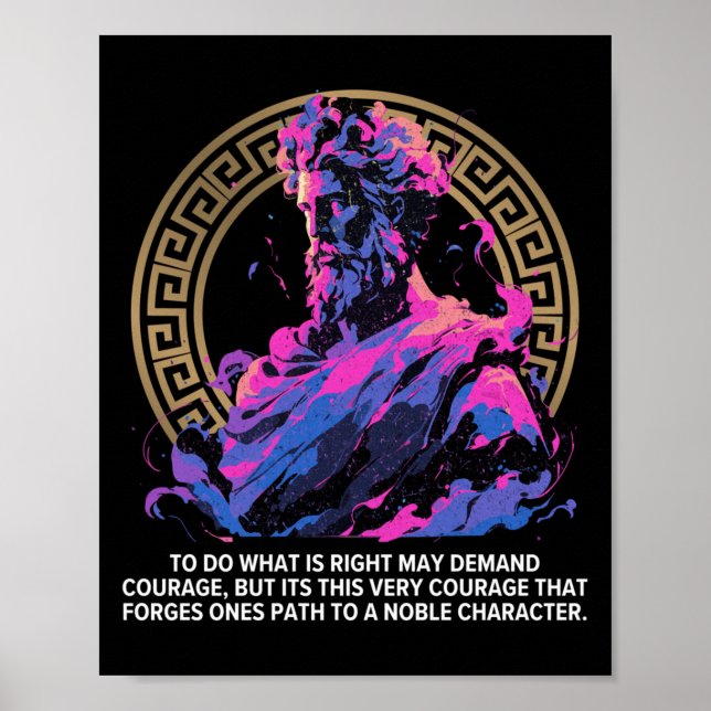 Stoische Inspirationsphilosophie Epic Old Greece S Poster (Vorne)