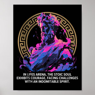 Stoische Philosophie Inspirationspic Altgriechisch Poster