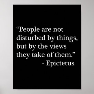 Stoisches Zitat von Epictetus Philosophische Sicht Poster
