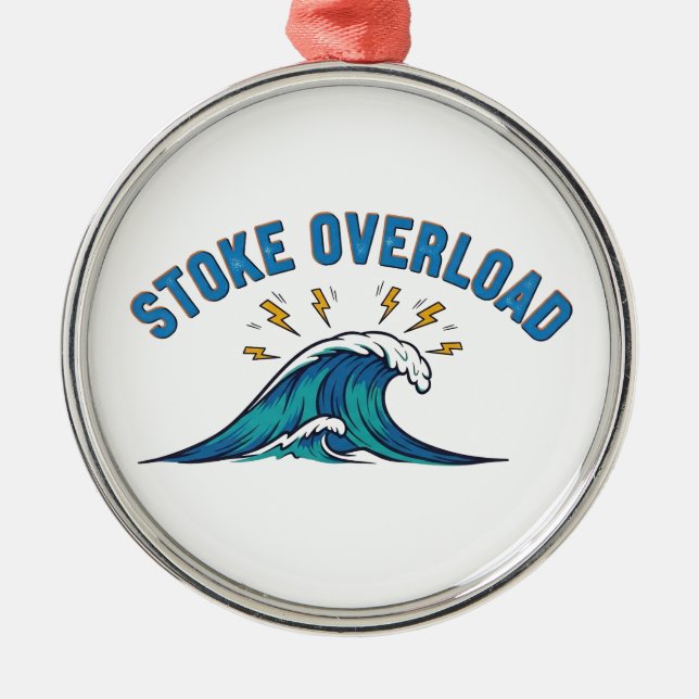 Stoke Overload Wave Ornament Aus Metall (Vorne)