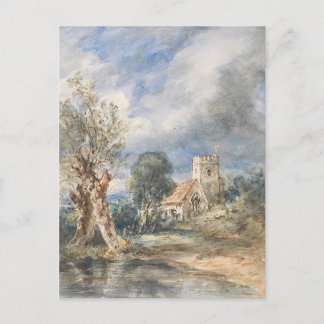 Stoke Poges Church (1834) John Constable Postkarte (Vorderseite)