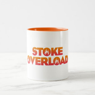 Stoke-Überlast-Flammen Zweifarbige Tasse
