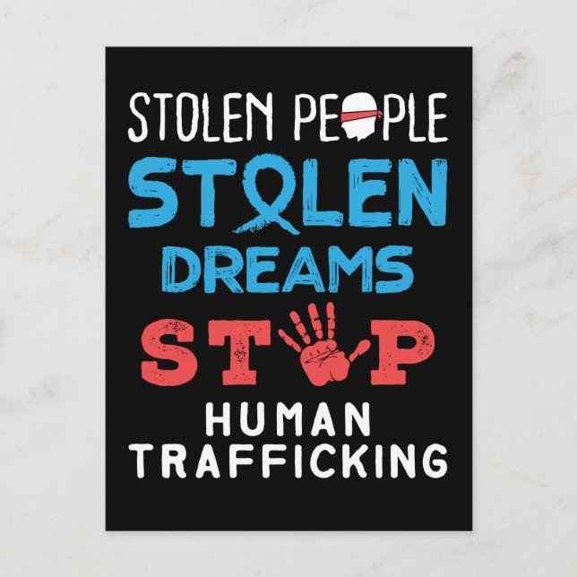 Stolen Menschen trotzen Träumen stoppen Menschenha Postkarte (Vorderseite)