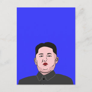 Stolid Kim Jong-un Postkarte