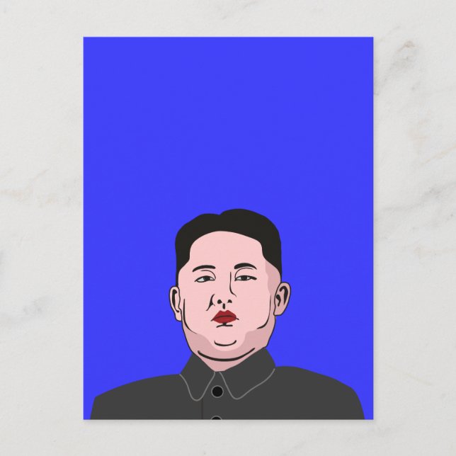 Stolid Kim Jong-un Postkarte (Vorderseite)