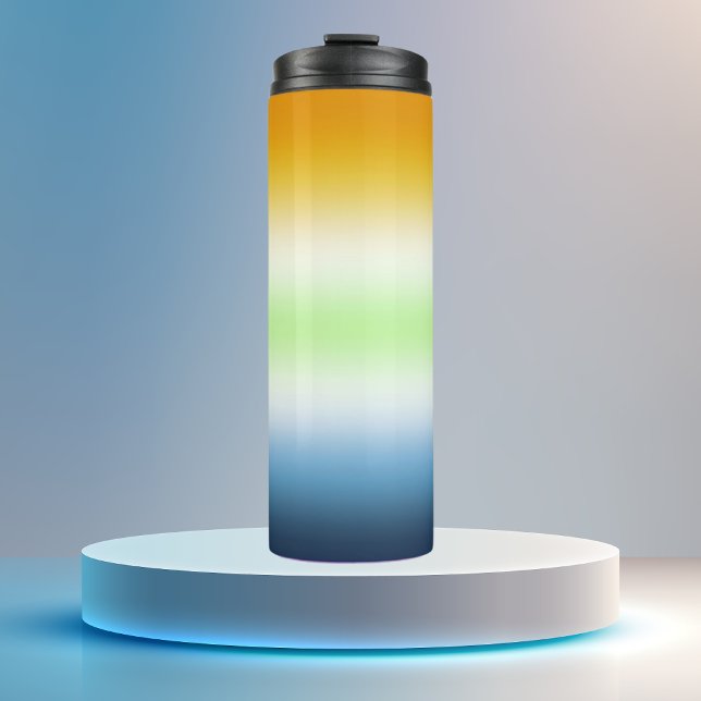 Stolperflagge des Gradient AroAce Agender Thermosbecher (Von Creator hochgeladen)