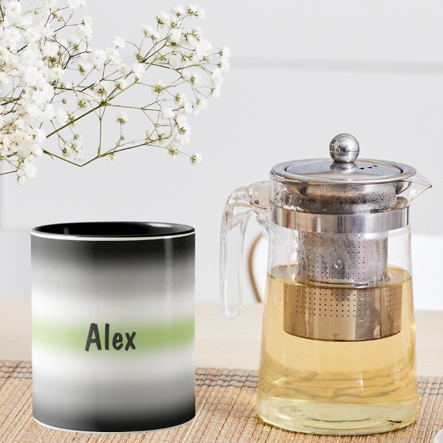 Stolperflagge für Gradient Agender mit Individuell Zweifarbige Tasse (Von Creator hochgeladen)