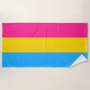 Stolperflagge Pansexualität Strandtuch