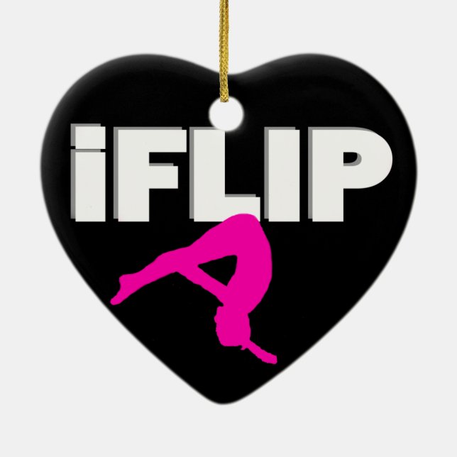 Stolpernder Gymnast Keramik Ornament (Hinten)