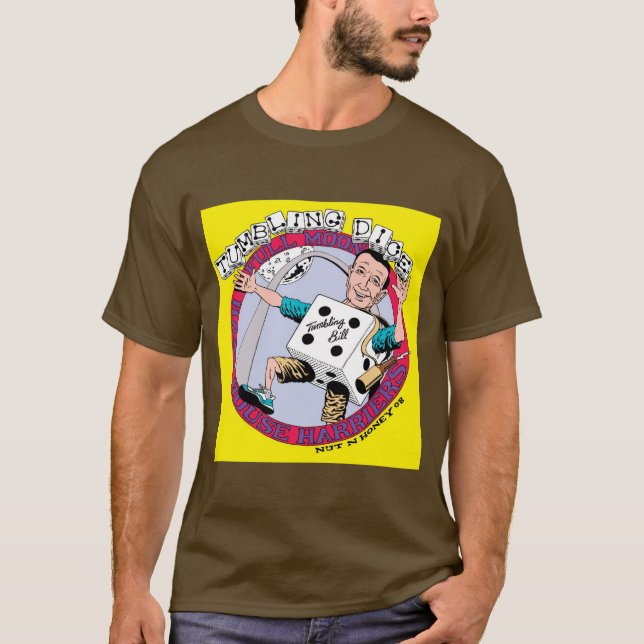 Stolperndes Würfel-Vollmond-Hasch-Shirt T-Shirt (Vorderseite)