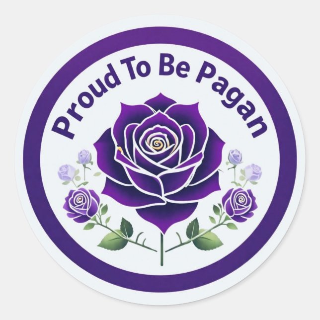 Stolz 2 Pagan sein Runder Aufkleber (Vorderseite)