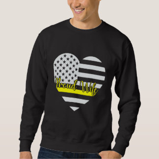 Stolz 911 Dispatcher-Ehefrau Amerikanische Fahne i Sweatshirt