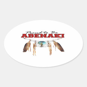 Stolz, Abenaki zu sein Ovaler Aufkleber
