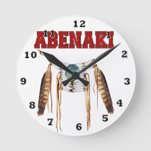 Stolz, Abenaki zu sein Runde Wanduhr