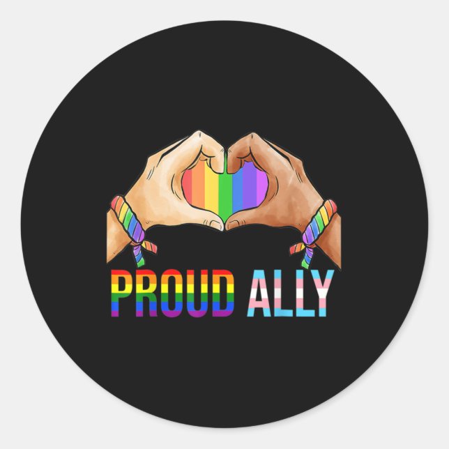 Stolz Albert Pride LGBT Transgender Flag Herz Gay  Runder Aufkleber (Vorderseite)