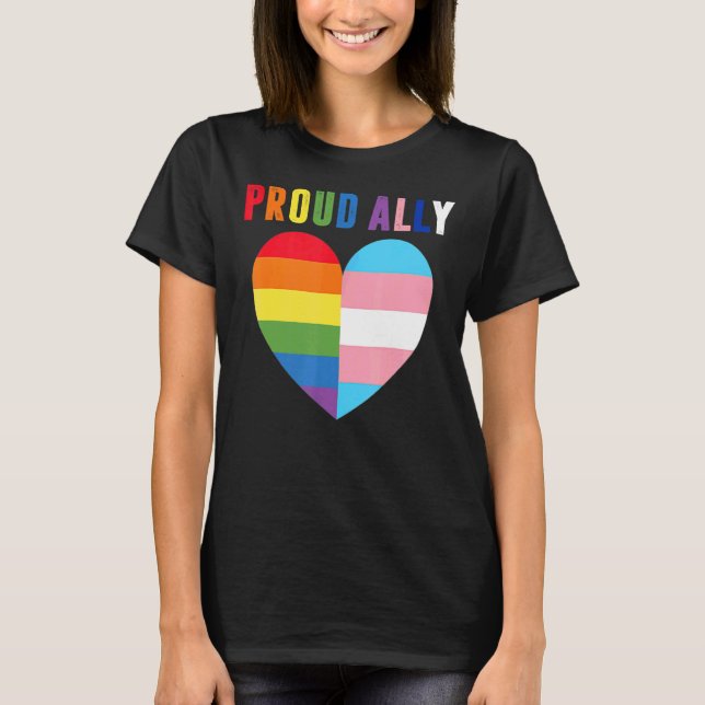 Stolz Albert Pride Lgbt Transgender Flag Herz Gay  T-Shirt (Vorderseite)