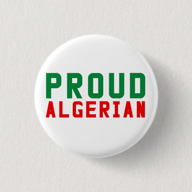 Stolz Algerisch Button (Vorderseite)