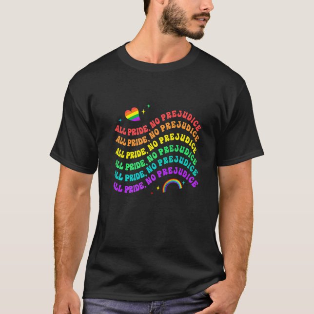 Stolz Alle Stolz keine Vorurteile Retro T-Shirt (Vorderseite)