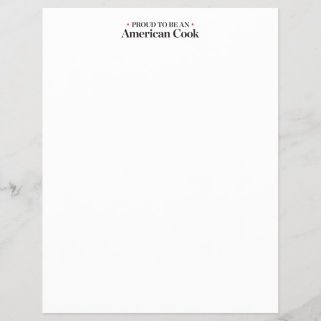 Stolz als amerikanischer Koch Flyer (Vorne)