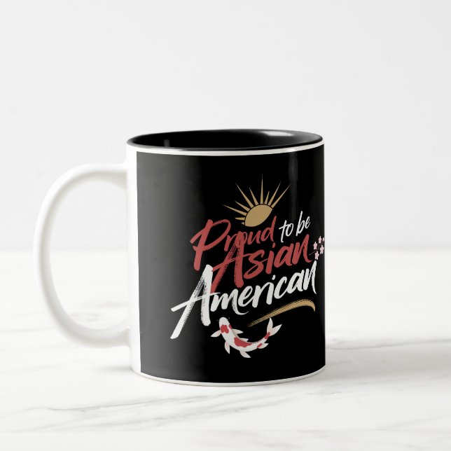 Stolz als asiatisches Amerika Zweifarbige Tasse (Links)